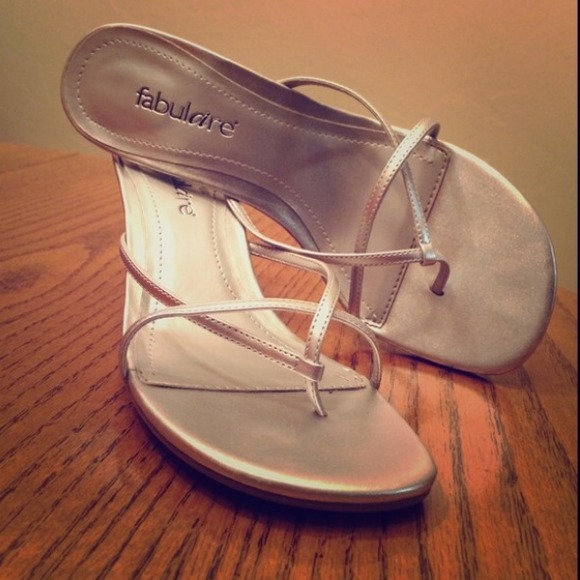 Cute strappy silver sandals