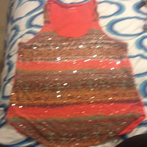 Express Colorful Sequin tank