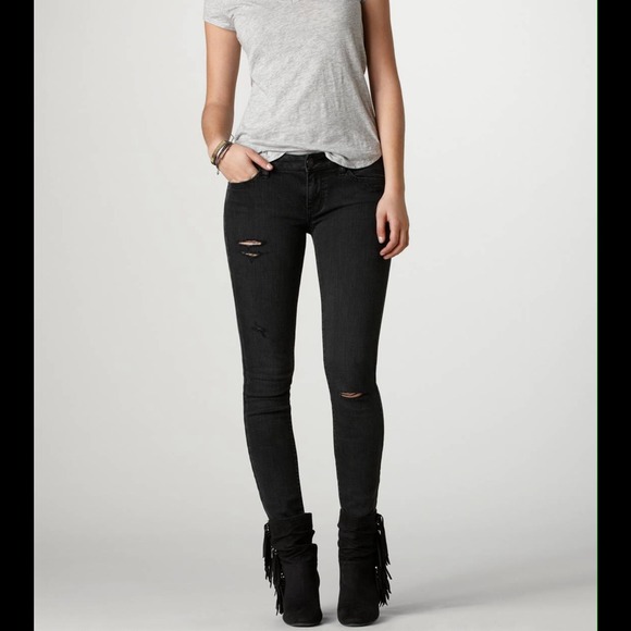 Destroyed denim jeans