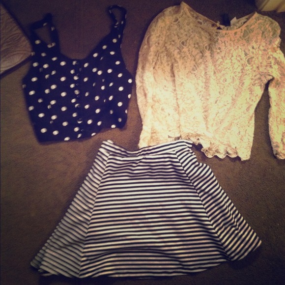 Polka dot bustier Charlotte Russe