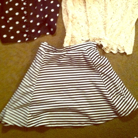 Striped circle skirt