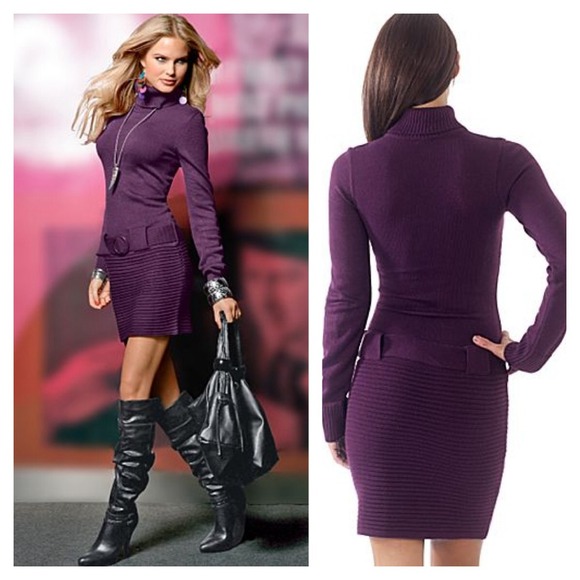 💢💢SOLD IN BUNDLE💢💢PURPLE KNIT DRESS - Picture 1 of 2