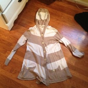 Free people striped sweater hoodie
