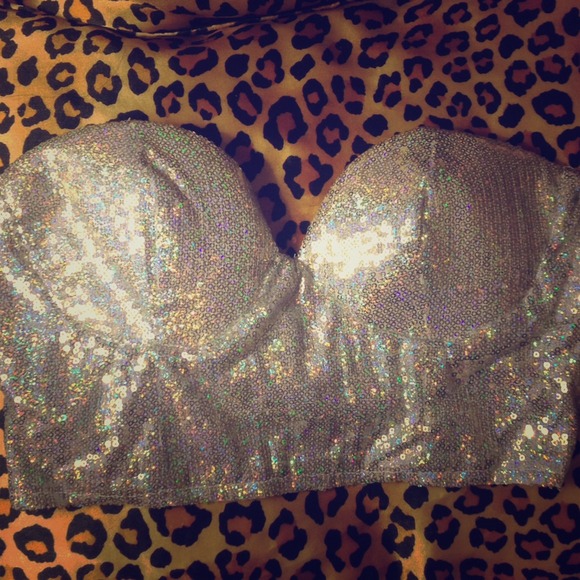 Nasty Gal Glitter Bustier Corset