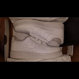 White Air Force ones.