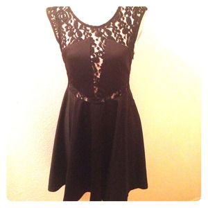 ❤️Valentine❤️ Black lace knitted dress