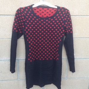 Super cozy and warm hearts on hearts sweater