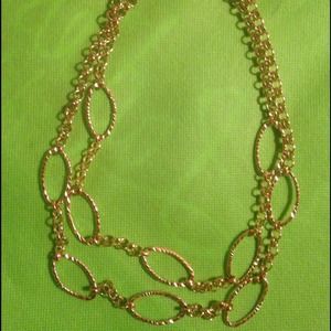 Gold Tone Layered Necklace