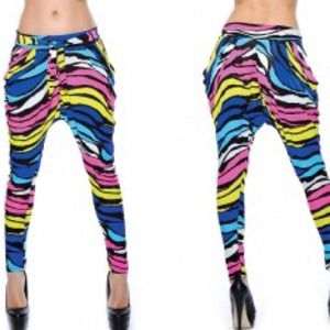 High waisted harem legging with self tie belt