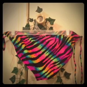 Colorful animal print bathing suit bottoms