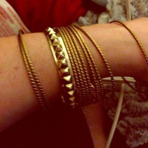 **Not for sale*** gold bracelets, group