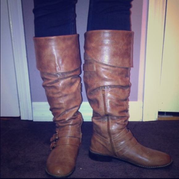 Faux leather boots!