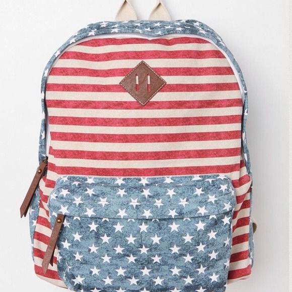 Used steve madden backpack american flag