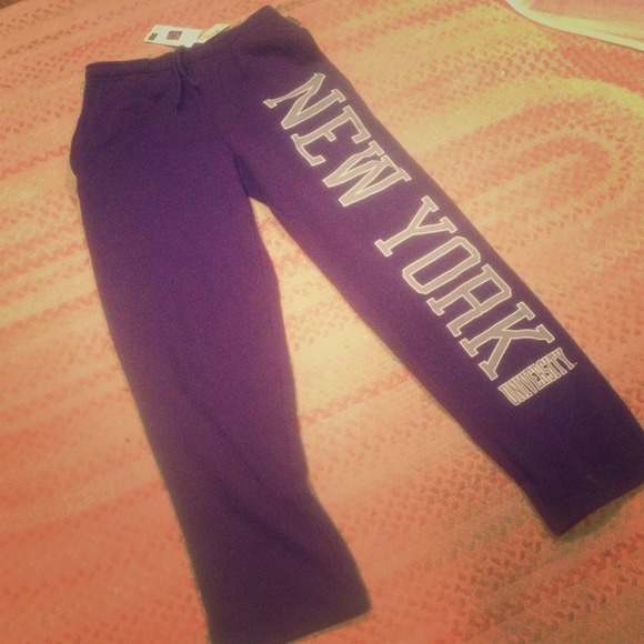Official Purple NYU Sweatpants