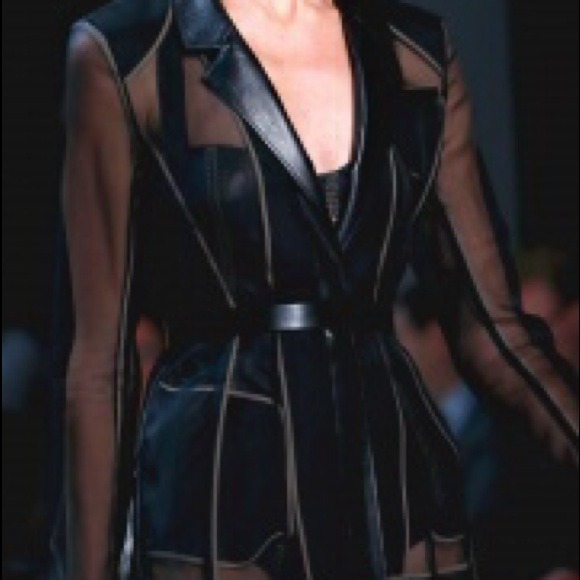 ▪️CHIC & SHEER▪️ Genuine Leather Chiffon Jacket
