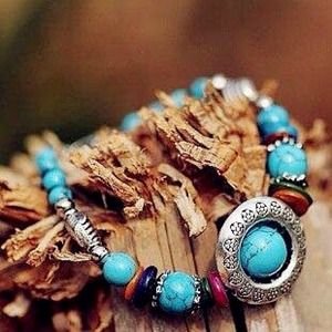 🌟National blue coral with sliver brace lace