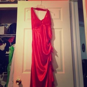 Red gown