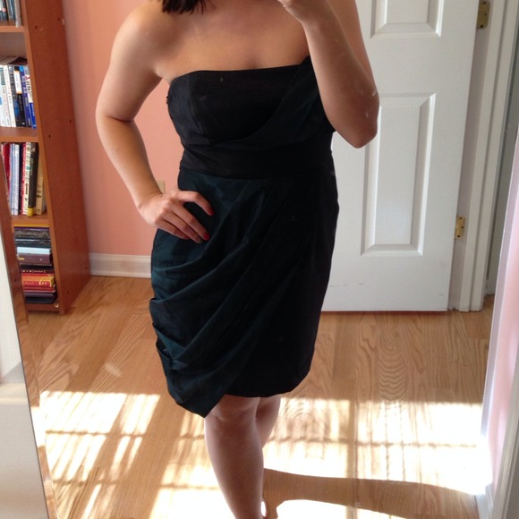 BCBG party dress- dark green/black