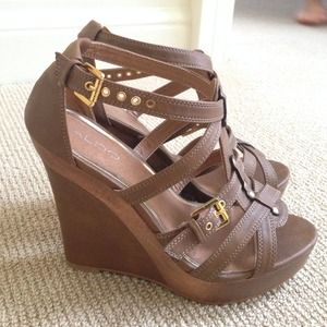 ALDO Tan Wedges