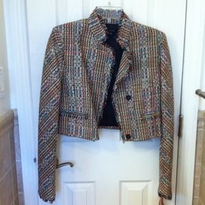 Theory-BRAND NEW cropped tweed blazer