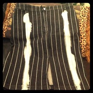 GF  Ferre Black and white denim skirt!