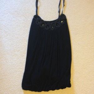PRICE REDUCED Forever 21 Beaded Black Tank
