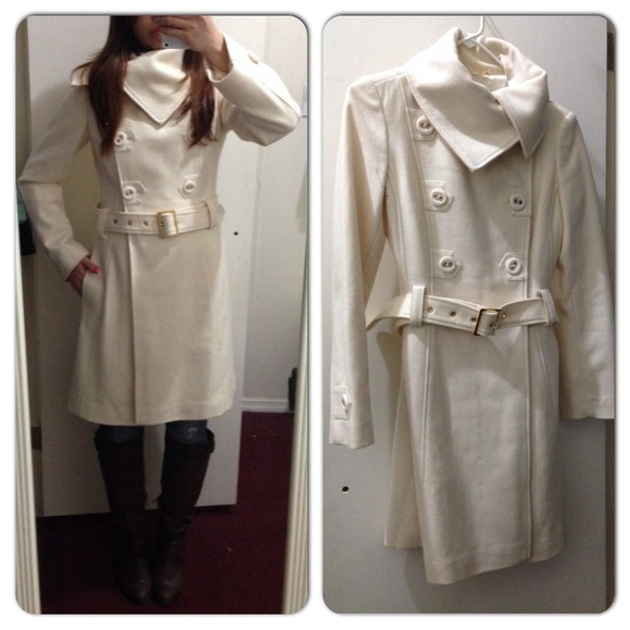 Guess long peacoat - ivory