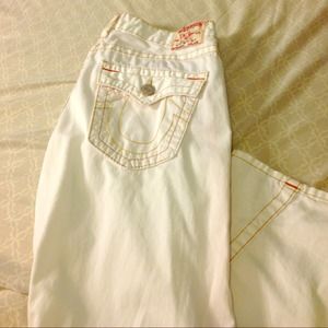 Women's White True Religion Jeans