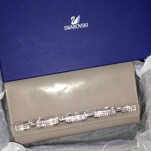 Swarovski wallet lilac purple leather