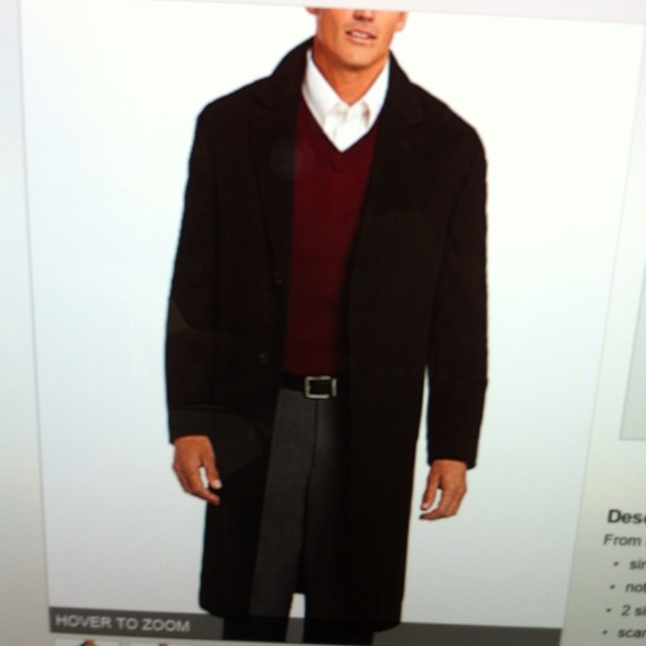 Daniel Cremeiux black cashmere topcoat size 42R
