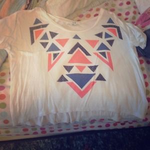 Cute white tribal shirt with beading