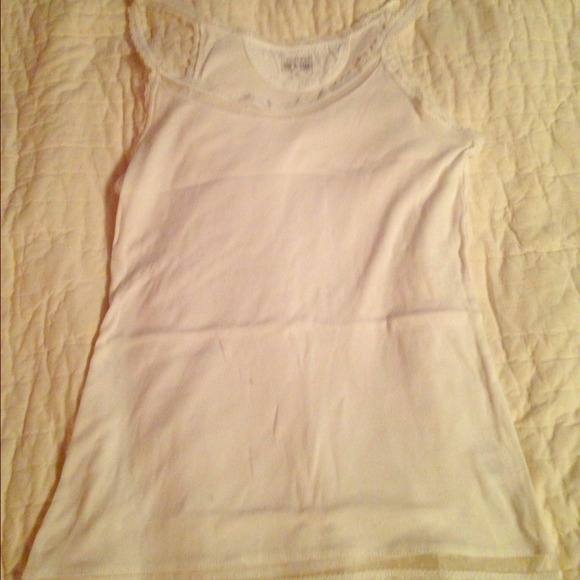 White tee with lace.