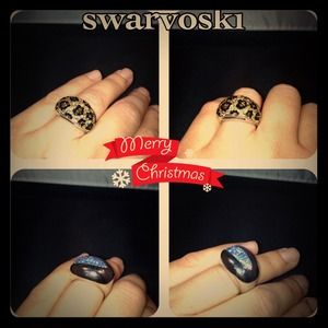 Sterling silver, swarvoski crystal rings