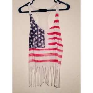 Women's American flag top