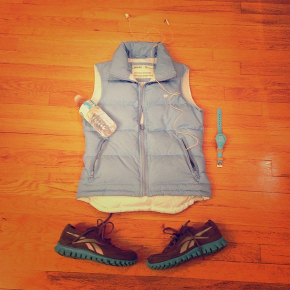 Light blue puffy vest