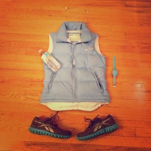 Light blue puffy vest