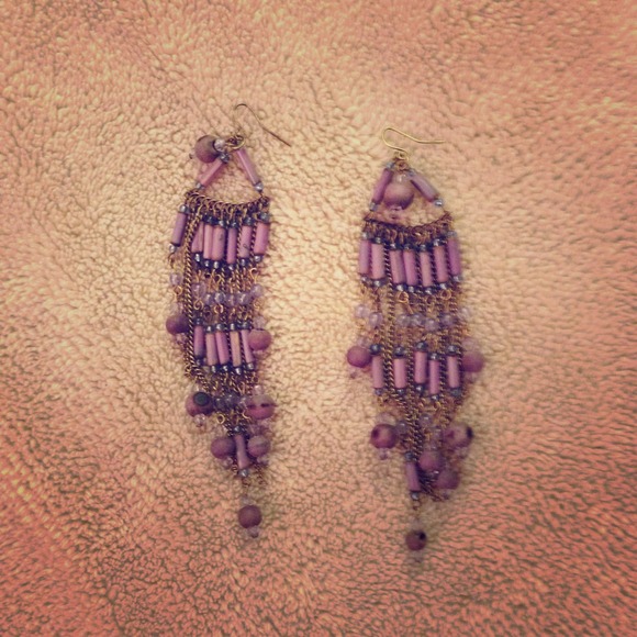 Periwinkle chandelier earrings