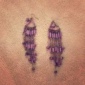 Periwinkle chandelier earrings