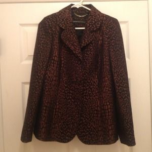 Dana Buchman leopard coat