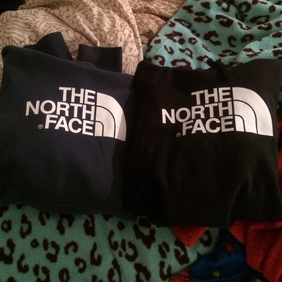 2 north face hoodies