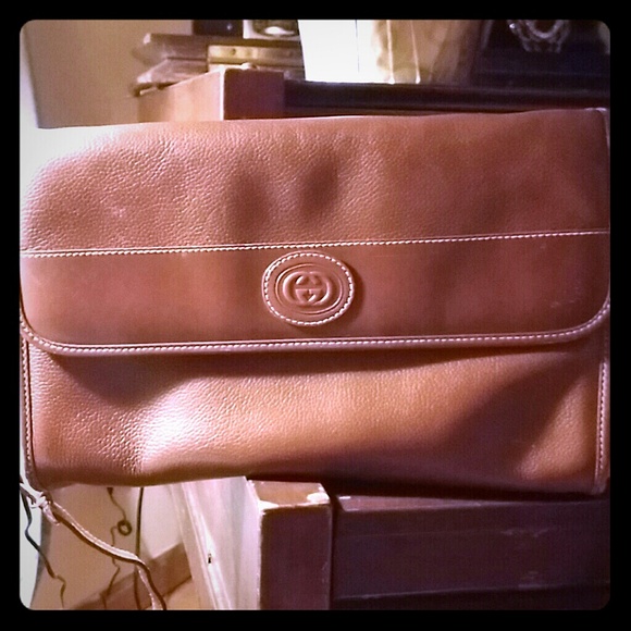 Authentic Vintage Gucci cross body/clutch (brown)