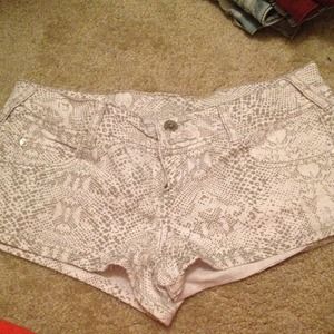Snake skin print shorts!