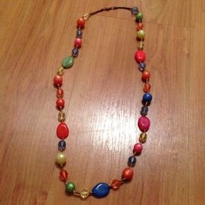 Long stone necklace