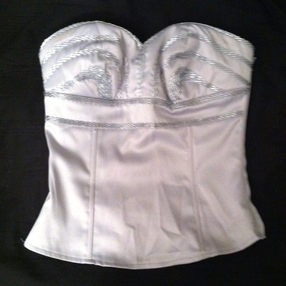 Silver Beaded Corset