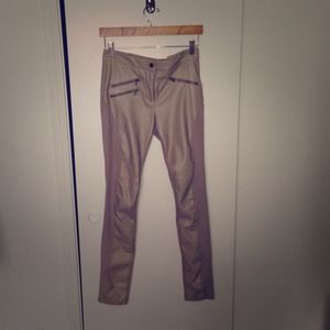 BcbgMaxAzria faux leather paneled Leggings