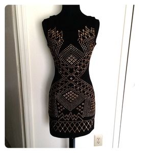 ❌SOLD ON VINTED❌Arden B. Gold Studded Knit Dress