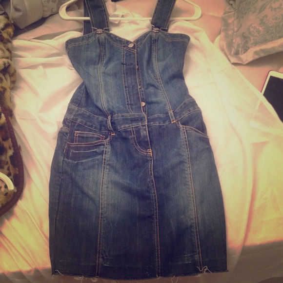 Bebe Jean Overall Dress