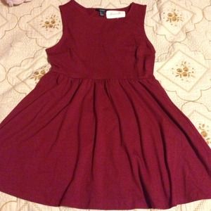 Burgundy Flare short dress