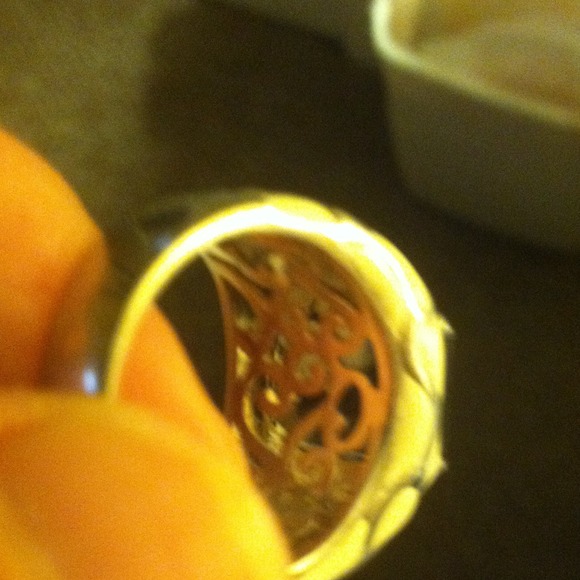 Nice genuine stone set in sterling silver Brown - Picture 2 of 3