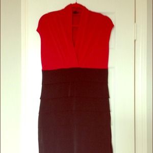 Red & black dress